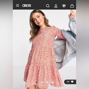 Unused Asos Design Floral Mini Dress